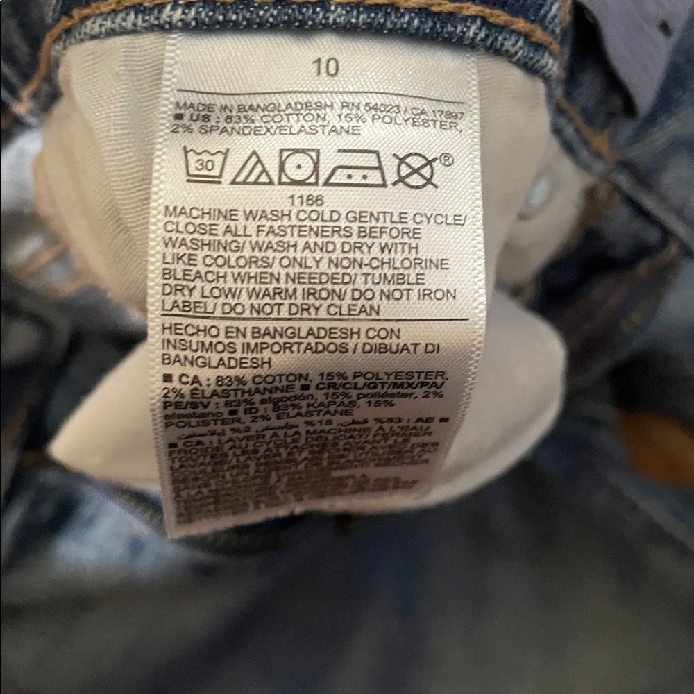 Old Navy 360 Stretch Distressed Jeans Light Wash Boy’s Sz 10 Slim - Picture 10 of 11